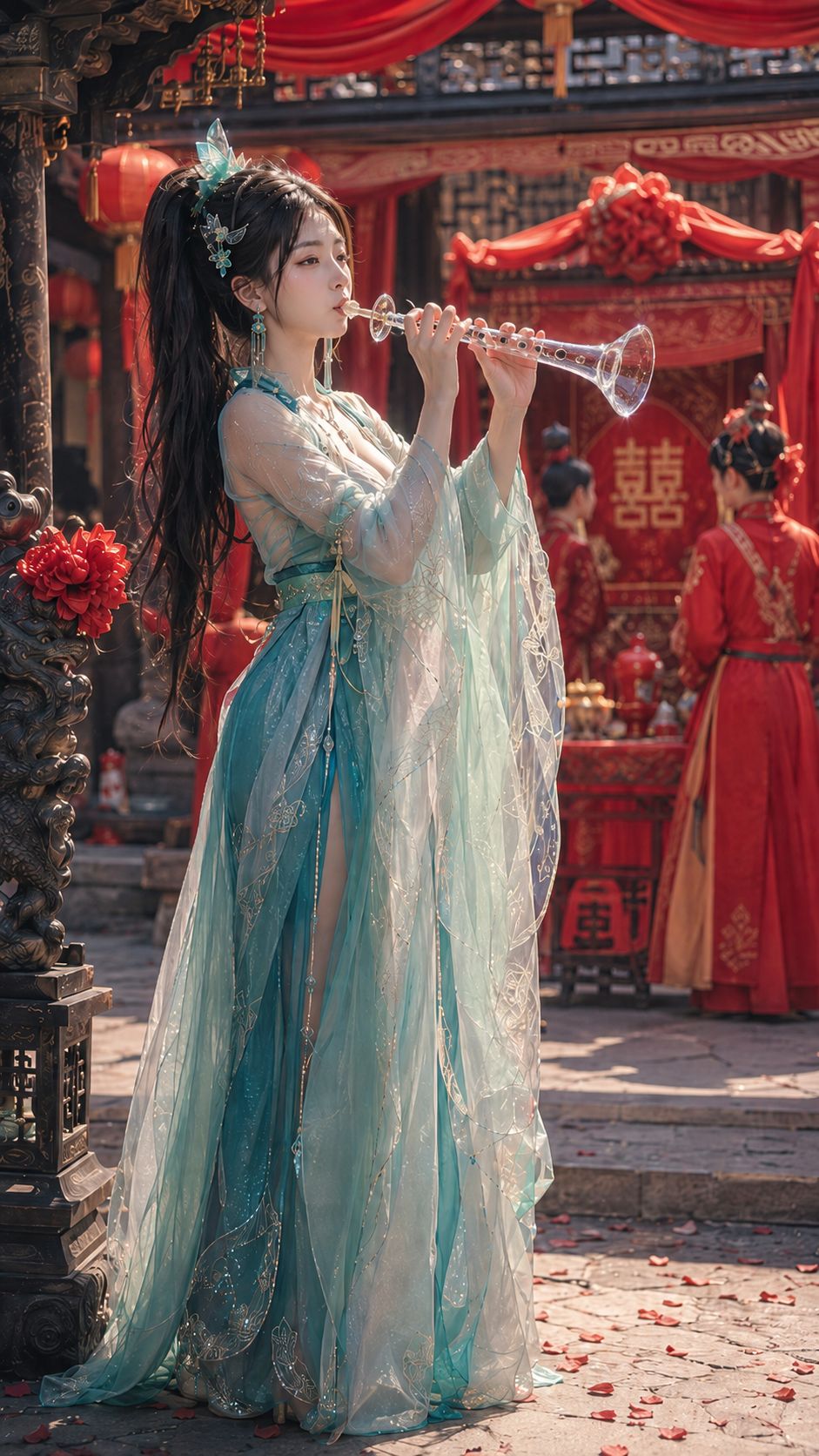 古風婚禮場景:嗩吶