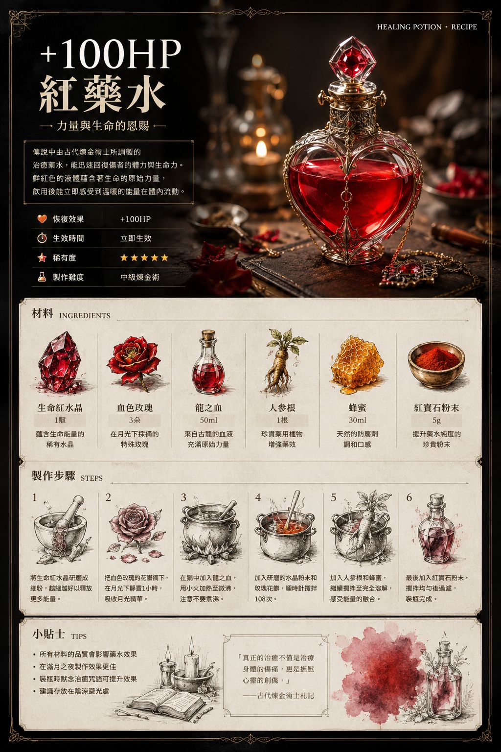 幻想料理：100HP 紅藥水